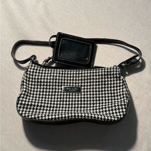 Kate Spade Monochrome Houndstooth Shoulder Bag